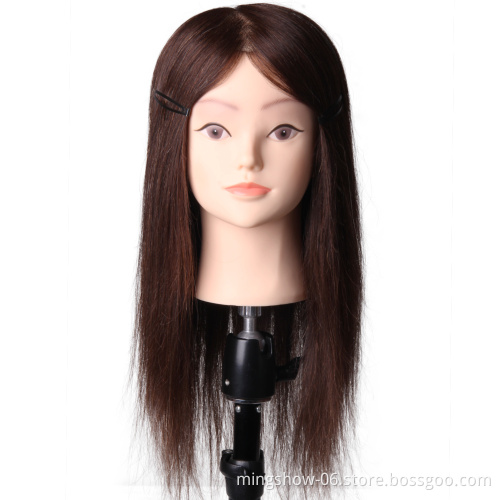 Beauty Salon Equipment Training  Female Head With 100% Human Hair For Barber Practice Training Mannequin Head